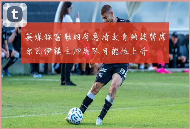 英媒称富勒姆有意请麦肯纳接替席尔瓦伊镇主帅离队可能性上升